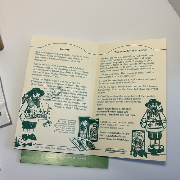 KWO German Incense Smoker Sitting Santa Toy Bag Erzgebirge Germany Christmas NIB - Picture 7 of 14